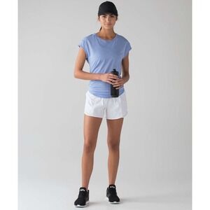 Lululemon Hotty Hot Short II Tall‎ Women's White Athletic Running Shorts Size 8T